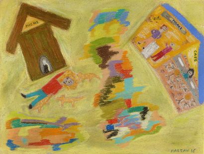 MARJAN
Untitled / Dry pastel on paper / Signed...