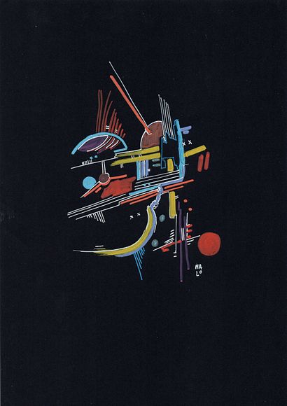 MALO
Untitled / Mixed media on black paper...