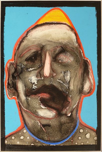 SANKARÉ Jean-Charles
Untitled / Oil on heavy...