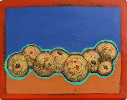 SANKARÉ Jean-Charles
Untitled / Oil on heavy...