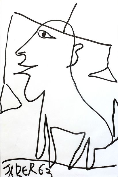JABER (1938-2021)
Untitled / Felt pen on...