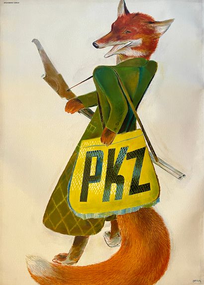CARIGIET Alois. PKZ. 1933. Affiche lithographique....