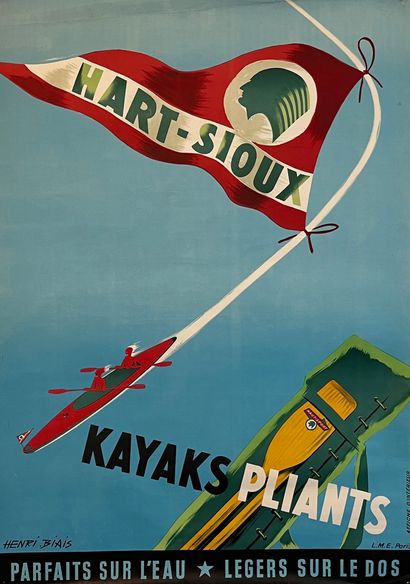 BIAIS Henri. Hart-Sioux. Kayaks pliants....
