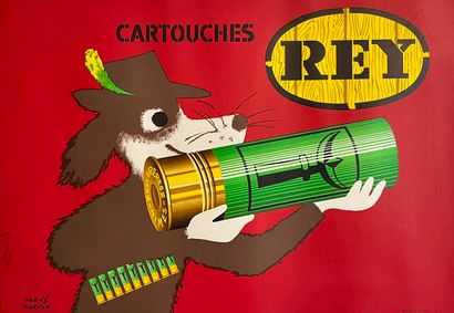 MORVAN Hervé. Cartouches Rey. 1967. Affiche...