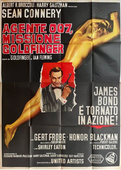 特工007，金手指任务/金手指
Guy Hamilton.
140x200 厘米（分两幅印刷）。意大利海报。未署名。由...
