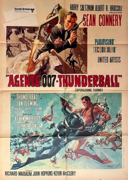 雷球
特伦斯-扬，1965 年。
100x140 厘米。意大利语海报。罗伯特-麦金尼斯。Imp....