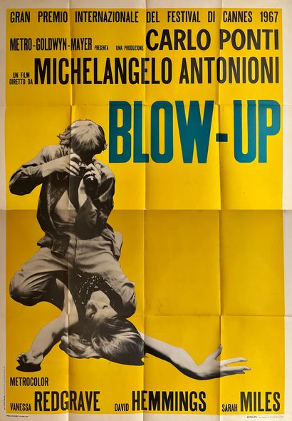 爆炸
米开朗基罗-安东尼奥尼1967.
140x200 厘米（分两幅印刷）。意大利海报。无签名。Imp....