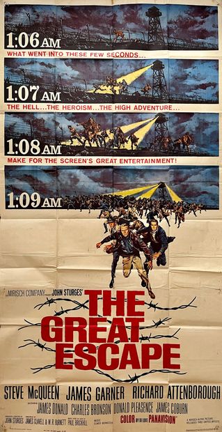 大逃亡
约翰-斯特吉斯1963.
104x205 厘米（美国 3 张）（分 2 张印刷）。美国海报。无签名。无印记。
折叠。状况...