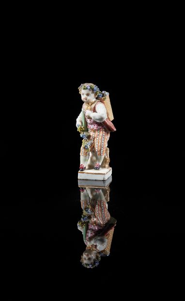 MEISSEN
Porcelain statuette depicting a grape...