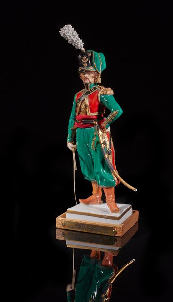 Porcelain figurine inscribed on the square...