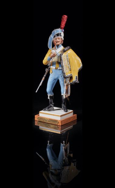 Porcelain figurine inscribed on the square...