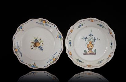 NEVERS
Two high-fired earthenware rimmed...