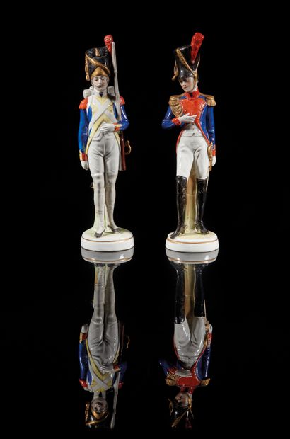 Two porcelain figures of Grenadiers de la...