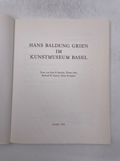 «Hans Baldung Grien im Kunstmuseum Basel»,...