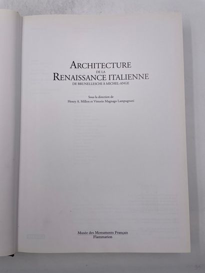 «Architecture de la Renaissance italienne...
