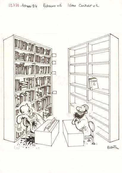PLANTU (né en 1951)
The library
India ink...