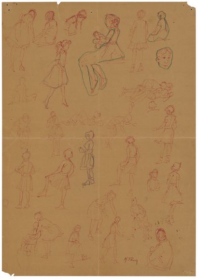MITACQ (1927-1994)
Ballpoint pen and felt-tip...