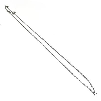 Chaîne en or gris 18k, maille forçat limée,...