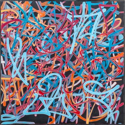 卢卡斯-德洛梅
库巴1 
画布作品
丙烯喷漆和丙烯颜料通过马克笔混合使用 
100/100...