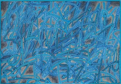 卢卡斯-德洛梅
赛恩 
画布作品
丙烯喷漆和丙烯颜料与马克笔的混合物 
139/89...