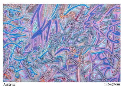 卢卡斯-德洛梅
Arstryx 
画布作品
丙烯喷漆和丙烯颜料与马克笔的混合物 
146/97...