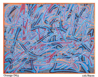 卢卡斯-德洛梅
橙色 D63
画布作品
丙烯喷漆和丙烯颜料通过马克笔混合而成 
...