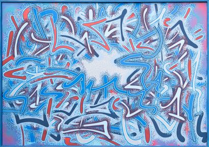 卢卡斯-德洛梅
Blème 
画布作品
丙烯喷漆和丙烯颜料与马克笔的混合物 
116/81...