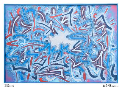 卢卡斯-德洛梅
Blème 
画布作品
丙烯喷漆和丙烯颜料与马克笔的混合物 
116/81...