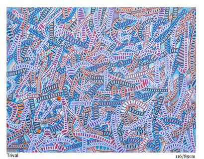 卢卡斯-德洛梅
特里瓦 
画布作品
丙烯喷漆和丙烯颜料通过马克笔混合而成 
116/89...