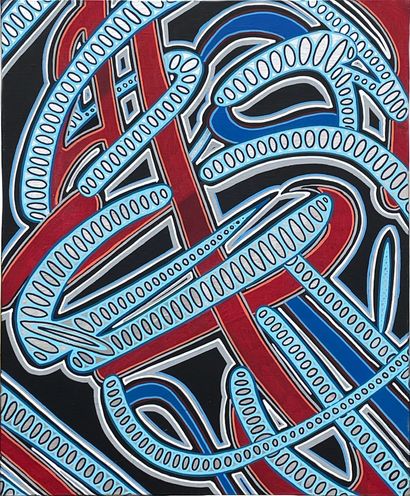 卢卡斯-德洛梅
卡纳斯 
画布作品
丙烯喷漆和丙烯颜料与马克笔的混合物 
61/50...