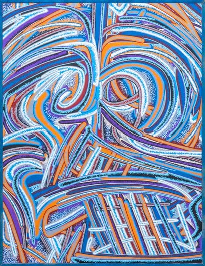 卢卡斯-德洛梅
马斯卡拉 
画布作品
丙烯喷漆和丙烯颜料与马克笔的混合物 
116/89...