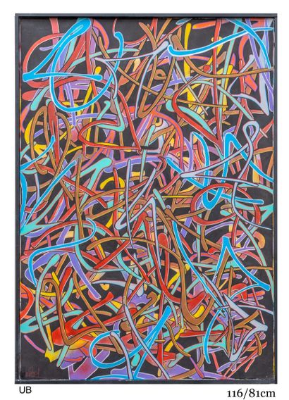 卢卡斯-德洛梅
UB 
画布作品
丙烯喷漆和丙烯颜料与马克笔的混合物 
116/81...