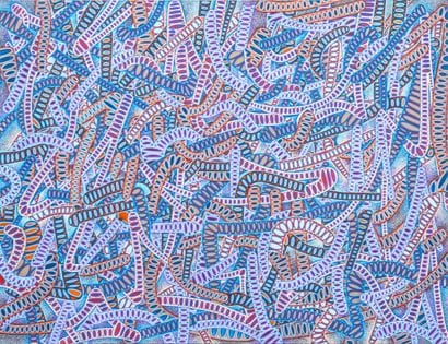 卢卡斯-德洛梅
特里瓦 
画布作品
丙烯喷漆和丙烯颜料通过马克笔混合而成 
116/89...