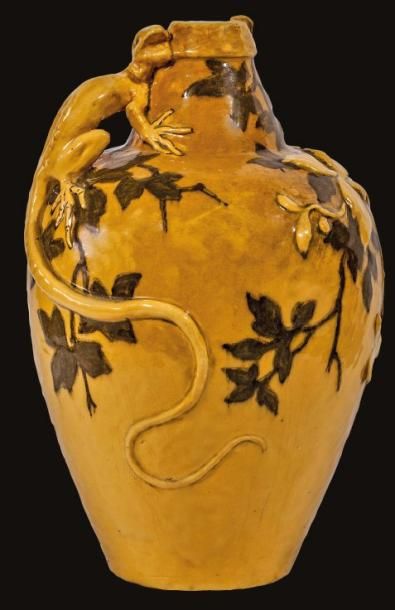 Edmond Lachenal (1855-1930)
Vase ovoïde col...