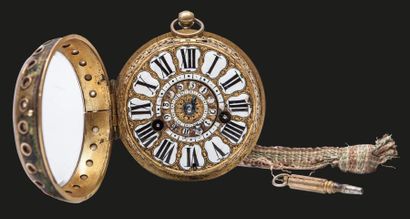 Belle montre oignon à réveil sur timbre le...