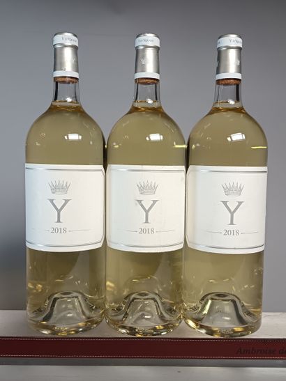 ** 3 Magnums Y D'YQUEM 2018 - BORDEAUX Blanc...