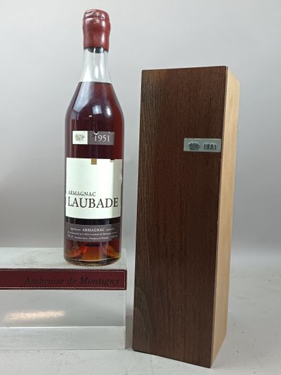 1 Bouteille ARMAGNAC LAUBADE 1951 mise juillet...