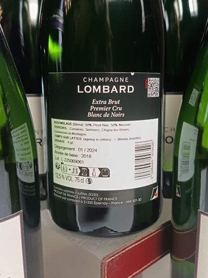 ** 12 Bottles CHAMPAGNE LOMBARD Extra Brut...