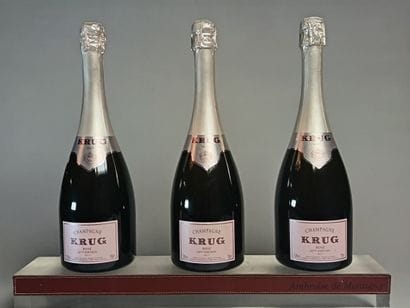 ** 3 Bottles CHAMPAGNE KRUG Rosé 26th edition...