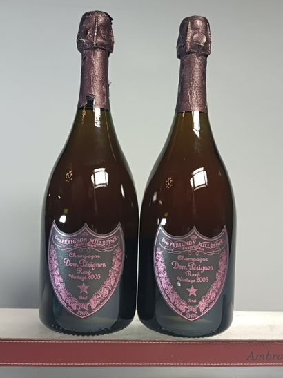 ** 2 Bottles CHAMPAGNE DOM PERIGNON Rosé...