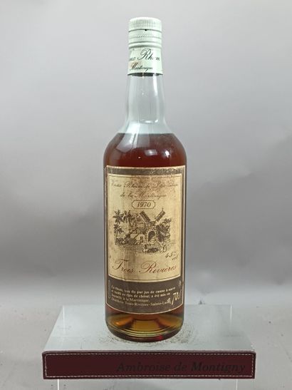 1 Bouteille RHUM TROIS RIVIERES 1970 Étiquette...