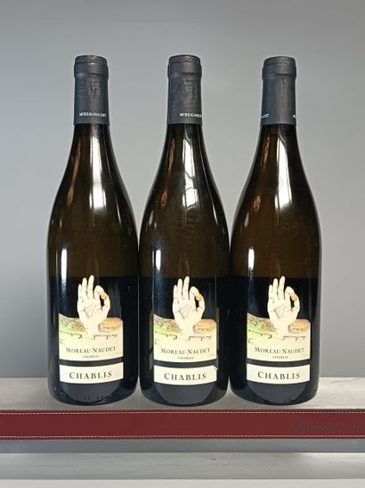 ** 3 Bouteilles CHABLIS 2022 - MOREAU-NAUDET...