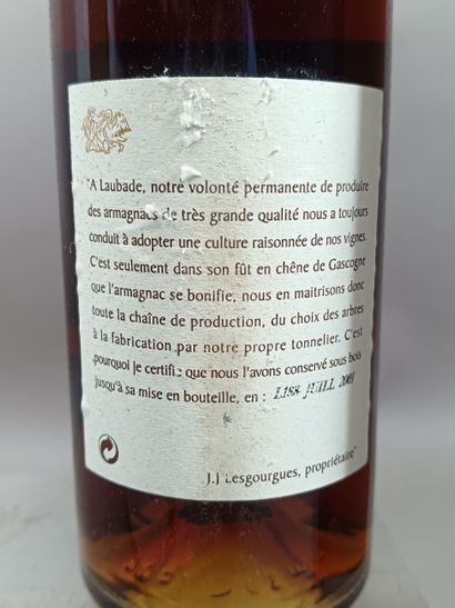 1 Bouteille ARMAGNAC LAUBADE 1951 mise juillet...