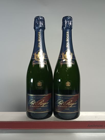 ** 2 Bottles CHAMPAGNE Pol ROGER Cuvée Winston...