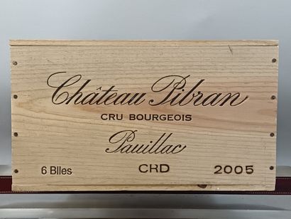 6 bottles Château PIBRAN 2005 - Pauillac...