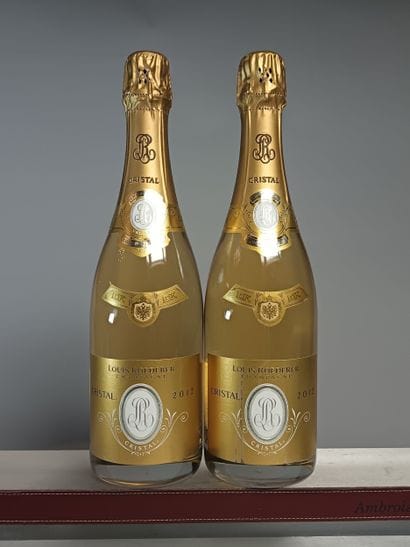 ** 2 Bouteilles CHAMPAGNE CRISTAL de ROEDERER...