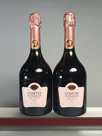 ** 2 Bottles CHAMPAGNE TAITTINGER Comtes...