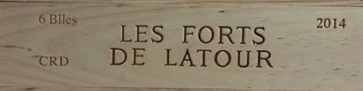 6 Bottles FORTS de LATOUR 2014 - 2nd wine...