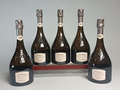 ** 5 Bottles CHAMPAGNE DUVAL- LEROY Femme...