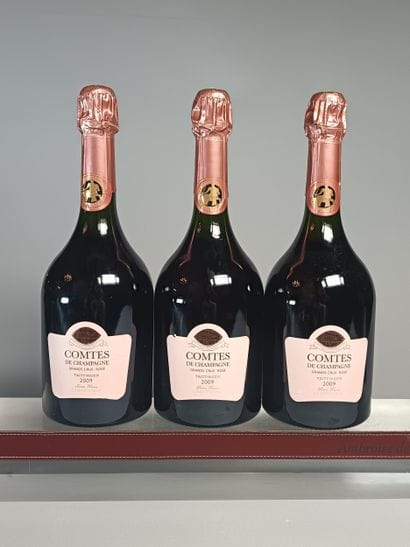 ** 3 Bottles CHAMPAGNE TAITTINGER Comtes...